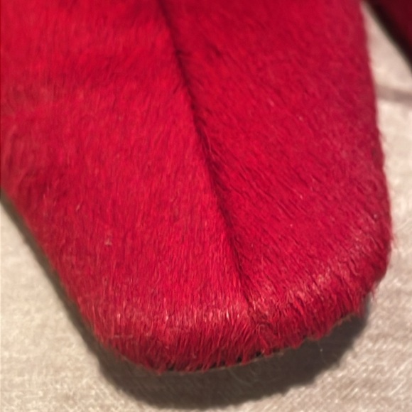 Emmanuel Ungaro Paris Red Calf Hair Snake Detailing Zip Up Boots size 7 1/2 M - Picture 4 of 16